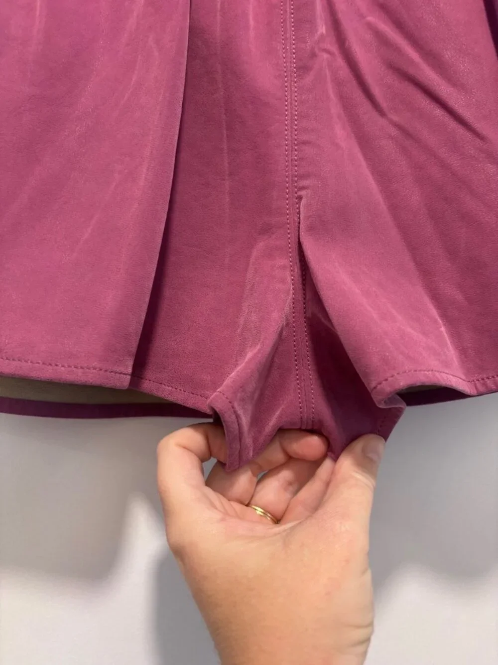 NWOT Free People We The Free Faux Suede Plum Mini Skort
